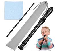 Vaguelly 1set Recorder Flute with Cleaning Rod Cloth Storage Bag Complete Kit for Music Enthusiasts Stylish Design English Music Included