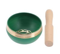 Vaguelly 1set Tibetan Sound Bowl for Meditation and Relaxation Handmade Copper Bowl with Wood Rod for Yoga Mindfulness and Home Decor