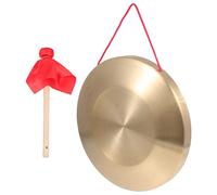 Vaguelly 1set Traditional Copper Gong Mallet Hand Gong Percussion Instrument for Music Decorative Use and Performance Copper Smooth Edges and Hanging Rope Random Style