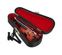 Vaguelly 1Set Violin Model Decor Realistic Adornment Miniature Violin Ornament with Stand and Bow for Home Office Photography Prop for Music Lovers