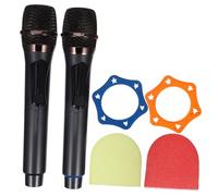 Vaguelly 1Set Wireless Microphone Professional Karaoke Mic for Home Party Use Portable Handheld Microphone with Noise Reduction Technology for Singing Speech Tv
