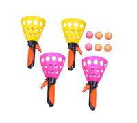 Vaguelly 2 Pairs Catch Ball Launcher Game for Adults Plastic Toss and Catch with Launchers and Balls Outdoor Backyard Garden Activity for Hand Eye Coordination and Family Fun Random Color