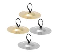 Vaguelly 2 Pairs Handheld Belly Dancing Finger Cymbals Percussion Instruments for Dance Rhythm Performances Travel Friendly Easy to Use for Dancers the Go