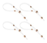 Vaguelly 2 Pairs Transparent Heel Straps for Sandals and Sneakers with Elastic Snap Button, No Laces Required, Shoe Accessories for Women and Elderly, Suitable for Everyday Wear