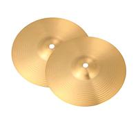 Vaguelly 2 Pcs 6 Inch Brass Jazz Drum Cymbals Professional Drum Kit Parts Replacement Accessories for Percussion Set