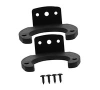Vaguelly 2 Pieces Wireless Microphone Hook Wall Mount Stand in Black Silicone and Iron, Small Size Lightweight Design for Household and Studio Storage
