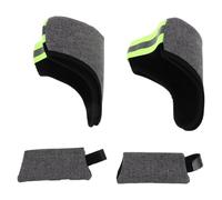 Vaguelly 2 Set Forearm Crutch Handle Pads - Cushioned Crutch Grip Covers - Sweat Absorbing Non-Slip Sleeves - Universal Replacement Padding for Elbow Grey