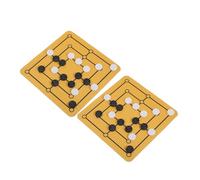 Vaguelly 2 Set Traditional Nine Men's Morris Board Game Set Portable Strategy Chess for Family Gatherings Travel Adults Compact Tabletop Game Enhancing Logical Thinking and Planning Skills