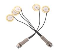 Vaguelly 2 Sets Acoustic Guitar Pickup Piezo Transducer with Peel and Stick Design and Standard 6.35mm Output Jack, Accurate Sound Transmission and Feedback Reduction for Violin and Cello