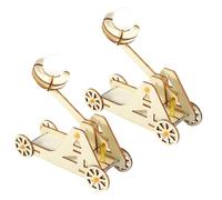 Vaguelly 2 Sets Catapult Kit: Diy Wooden Trebuchet Kit - Stem Science Project Model Physics Experiment Toy Educational Craft For Engineering History Learning