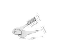 Vaguelly 2 Sets Cylinder Freezer Lock with Keys Zinc Alloy Refrigerator Door Security for Glass Cabinets Ice Cream Freezers Metal Lockers Commercial and Home Use