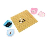 Vaguelly 2 Sets Miniature Go Game Board: Beginners Go Game Chess - Adorable Bear Shaped Chess Bowl & Wood Board - Enhances Cognitive Abilities