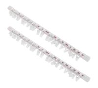 Vaguelly 2 Sets Order Ticket Holders for Notes and Order Slips with Sliding Rail Design, Silver Metal and Plastic Clip Organisers for Financial Accounting and Cash Handling