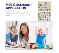 Vaguelly 2 Sets Puzzles Alphabet Board Educational Jigsaw for Early Learning Cognitive and Matching Skills Development with English Upper and Lowercase Letters