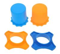 Vaguelly 2 Sets Silicone Microphone Protective Anti-roll and Anti-slip Rings for Handheld Mic Covers, Thickened Windproof Sleeve Accessories for Karaoke and Live Performance