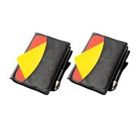 Vaguelly 2 Sets Standard Soccer Referee Cards Kit with Notebook and Pen Multi-function Red Yellow Card for Football Basketball Rugby Lightweight Portable Recording for School Sports