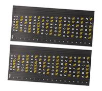 Vaguelly 2 Sheets Guitar Fretboard Dots Fretboard Markers for Folk Electric Guitars Self-adhesive Guitar Scale Stickers Note Map