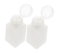 Vaguelly 200ml Portable Anti-static Bottle Set 2pcs Pe Liquid Storage Bottles Press-fit Cap for Makeup Rem