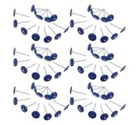 Vaguelly 200pcs 2 Inch Roofing Nails with Blue Plastic Round Caps for Secure Grip and Faster Installation, for House Wrap and Foam Board Fastening