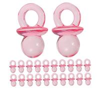 Vaguelly 200pcs Mini Pacifiers Shower Decorations Acrylic Dummies for Gender Reveal Party Supplies