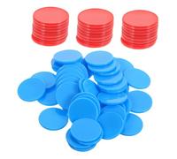 Vaguelly 200pcs Opaque Plastic Learning Counters and Mini Poker Chips for Boys and Girls 25mm Red and Blue Disks Educational Tokens for Classroom Math Practice and Sorting Games