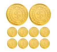 Vaguelly 200pcs Pirate Golden Coins: Plastic Treasure Coins Kid Pretend Play Toy Tokens For Halloween Party Favor Supplies Hunt Adventure Game Classroom Reward Board Games