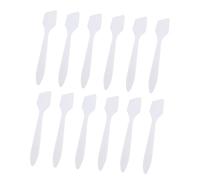Vaguelly 200pcs Skincare Tool Plastic Cosmetic Beauty Spatulas for Lotion Eye Cream Mask Application Makeup Spoons Transparent and White Mix