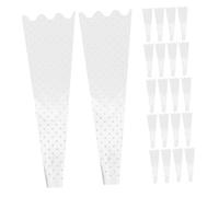 Vaguelly 200Pcs Transparent Flower Wrapping Bags Sleeve with Star Pattern for Roses Tulips Lilies and Carnations for Weddings Valentine's Day Mother's Day and Floral Arrangements