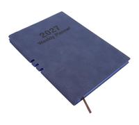 Vaguelly 2027 Weekly Planner Diary A5 Format with 76 Sheets and 152 Pages, Pu Cover Paper Notebook Suitable for Rollerballs, for Office Work and Note Taking by Students and Professionals