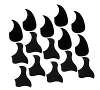 Vaguelly 20pcs 41-Inch Acoustic Guitar Pickguard Set Teardrop and Bird-Shaped Anti-Scratch Plate Black Self-Adhesive Replacement Protection Board for Folk and Classical Guitars