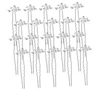 Vaguelly 20pcs Bridal Hairpins U Shaped Hair Forks with Rhinestone Babys Breath Design Stable Hairstyle Wedding Accessories for Bridesmaids and Brides Traditional Chinese Ceremony Clips