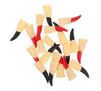 Vaguelly 20Pcs Halloween Cosplay Finger Claws Scary Witch Fingertip Accessories Glow the Dark Fake Nail Props for Costume Parties and Pranks