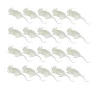 Vaguelly 20Pcs Halloween Luminous Fake Mouse Props Creepy Trick for Pranks and Party Decorations Realistic Lifelike Design for Spooky Haunted House and Gift