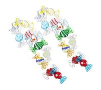 Vaguelly 20pcs Handmade Murano Glass Candy Decorations Vibrant Mini Sweet Baubles for Wedding Christmas Tree Home Party and Table Centerpiece Ornaments Sophisticated Candy Ball