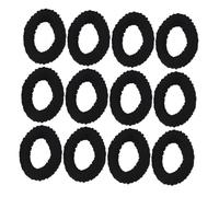 Vaguelly 20PCS High Elastic Hair Ties Black Jacquard Stretch Hair Ropes Ponytail Holders for Women Household Use