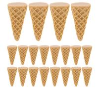 Vaguelly 20pcs Resin Small Ice Cream Cone Charms for DIY Crafts Supply, Easy to Install Decorative Embellishments for Buttons and Bobby Pins, for Craft Making and Phone Case DIY