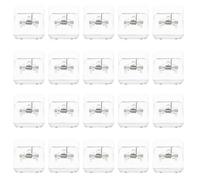 Vaguelly 20pcs Self Adhesive Picture Hanging Clips Strong Adhesion for Wall, Mini Plastic Spring Clamps Adaptable to Flat Surfaces, for Home and Displays