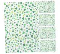 Vaguelly 20pcs Shamrock Wrapping Paper for St Patrick's Day Holiday Wrap Clover Design Flower Box Wrap for Parties Friends Family and Festive Irish Celebrations