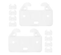 Vaguelly 20pcs White Plastic Dresser Rails Replacement Drawer Slides with Crabshaped Drawer Centering Guide for Easy Installation and Versatile Use in Office and Home