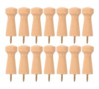Vaguelly 20pcs Wooden Coat Hooks with Screws, Multi-Purpose Raw Wood Pegs with Smooth Surface and Rounded Bottom for Home Decor and Entryway Organization