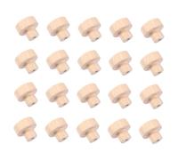 Vaguelly 20Pcs Wooden Drawer Knobs Round Head Simple Style Furniture Accessories for Cabinets Wardrobes Dressers Cupboards Suitable for Home and Office Use