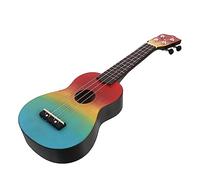 Vaguelly 21 Inch Hand Painted Ukulele for Starter with Gig Bag and Tuner, Synthetic Material, Excellent Tone, Creative Rainbow Design, Gift for Children and Beginners