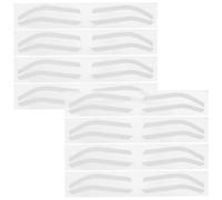 Vaguelly 24 Pairs Silicone Eyebrow Stencils Adjustable Reusable Brow Templates for Women Microblading Tattoo Eyebrow Design Aid with Mixed Style Stickers