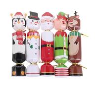 Vaguelly 24pcs Christmas Cookie Candy Boxes Foldable Paper Treat Containers with Cartoon Cracker Pulls Compact Protective Festive Packaging for Party Favors and Holiday Sweets