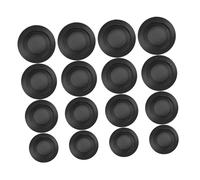 Vaguelly 24PCS Rubber Piggy Bank Plugs Round Money Saving Box Stoppers Replacement Black Coin Bank Closure for Storage Pots Easy to Install and Multipurpose Compatible