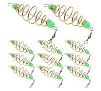 Vaguelly 25pcs Carp Fishing Bait Holder with Luminous Beads Carbon Steel | Spring Trap Basket, Portable Night Use, Flexible Structure, Enhanced Visibility for Anglers and Bait