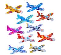 Vaguelly 25Pcs Foam Glider Aircraft for Colorful Hand Throwing Airplane Models DIY Assembly Outdoor Small Plane for Childrens Practical and Directional Skills Development
