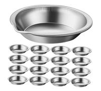 Vaguelly 25pcs Stainless Steel Paint Palette Cups with Precision Pour Spout Durable Round Paint Tray for Fine Art Model Detailing Portable and Easy to Clean Mixing Palette for Watercolor