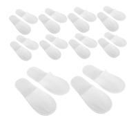 Vaguelly 28 Pairs White Disposable Hotel Slippers Thick EVA Sole Anti-skid Closed Toe Spa Shoes for Men Women Travel Weddings Parties Home Salon