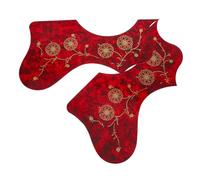 Vaguelly 2pcs Acoustic Guitar Pick Guard Stickers Vintage Flower Pattern Self-adhesive Plastic Scratch Protection Plate for Folk Guitar Accessories